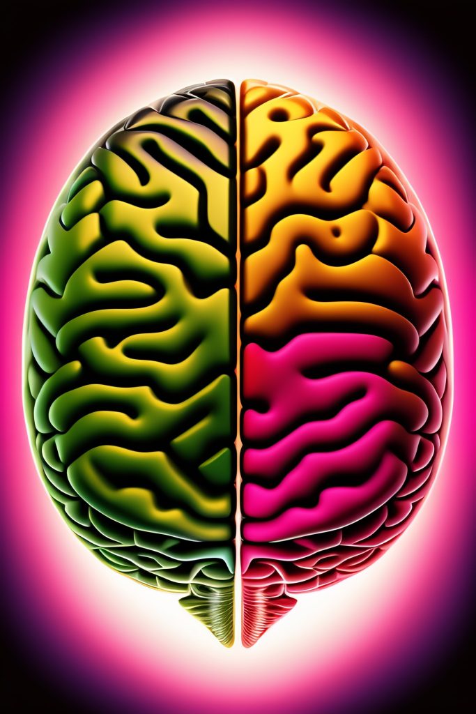 MRI scan showing the brain structure for advanced medical diagnosis